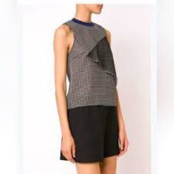 Carven Plaid Print Sleeveless Midi Dress - Picture 1 of 7